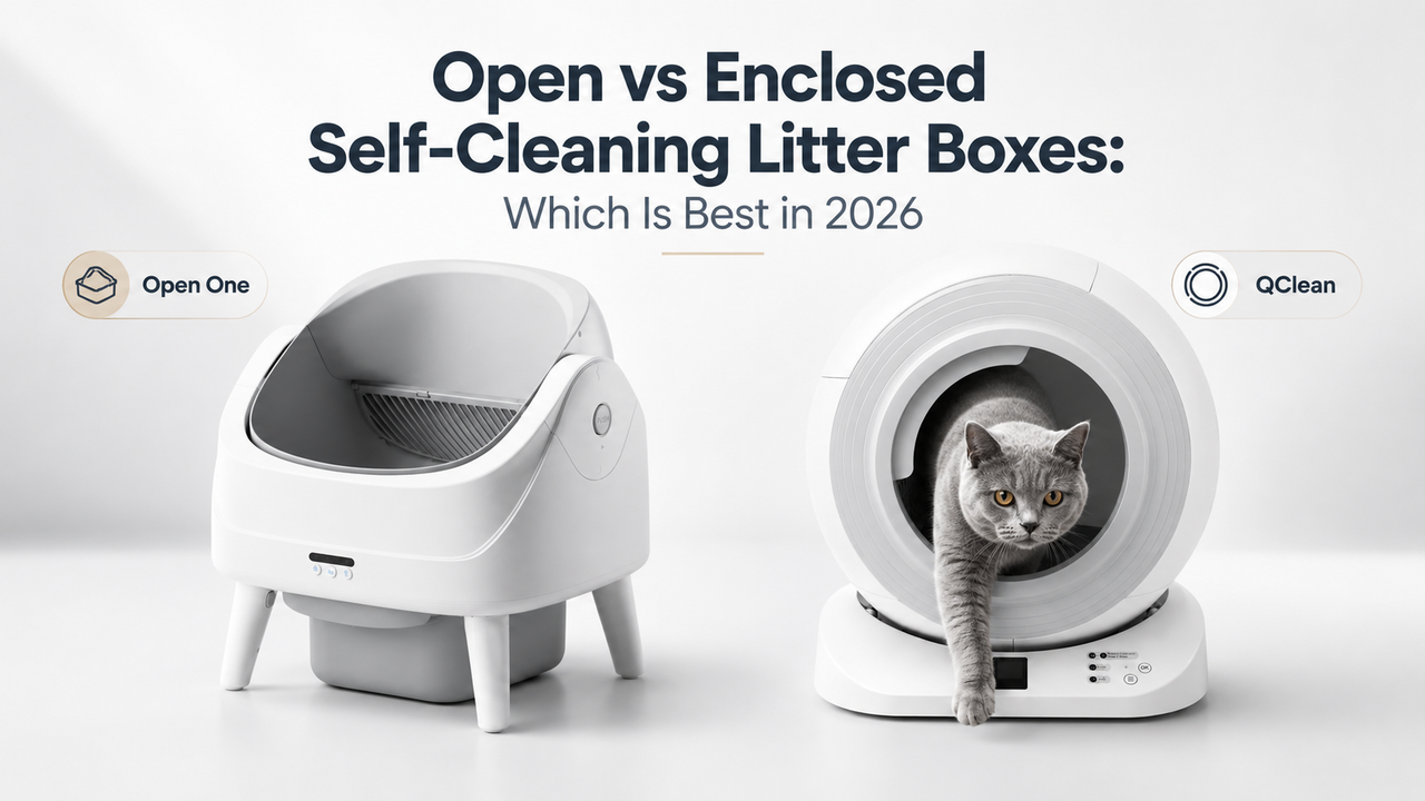 Open vs enclosed self-cleaning litter boxes