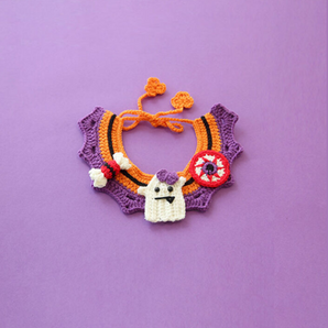 Halloween Crochet Hat & Collar Set for Cats