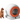 White and orange litter box with a cat sitting next to it on a white background