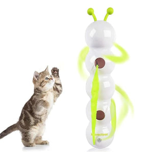 Interactive Wiggling Caterpillar Cat Toy