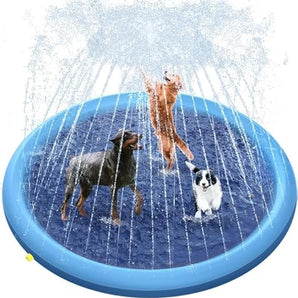 Summer Cooling Pet Sprinkler Pad - Durable Outdoor Splash Mat for Dogs & Cats (100cm)