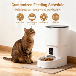 Automatic Pet Feeder 4L with Wi-Fi & Timer | Petbuds