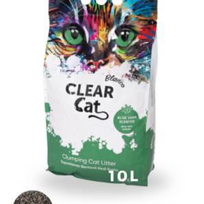 ClearCat Blanco Bentonite Cat Litter - Aloevera 10L