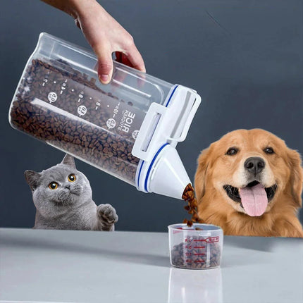 2kg Dog Cat Food Pail Plastic Storage Tank