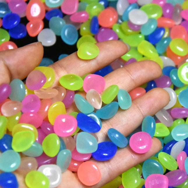 100 Pcs Luminous Rock, Stone Luminous Dark Garden Pebbles