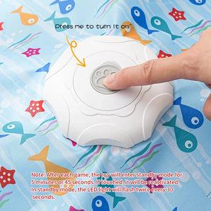 Interactive Starfish Cat Teasing Plate – Automatic 360° Rotating Hide-and-Seek Toy