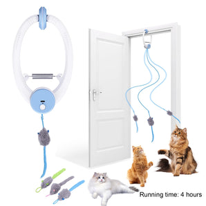 Interactive Hanging Cat Toy with Motion Sensor