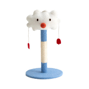 Cute emoticon cat scratching post toy cat tree Blue