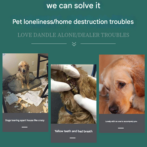 2-Piece Brown Long Neck Plush Dog Toy - Interactive Chew & Cuddle Toy for Puppies