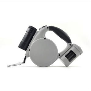 3-in-1 Retractable Dog Leash with LED Flashlight & Poop Bag Dispenser | Heavy Duty Tangle-Free Leash for Safe Night Walks